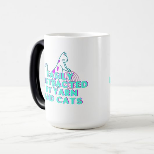 Garne und Katzen Verwandlungstasse (Vorderseite Links)