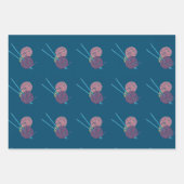 Garne und Nadelwackelpapier Flachblatt Set 3 Geschenkpapier Set (Vorderseite 3)