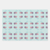 Garne und Nadelwackelpapier Flachblatt Set 3 Geschenkpapier Set (Vorderseite 2)