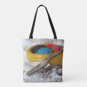 Garne und Schere - Tasche (Rückseite)