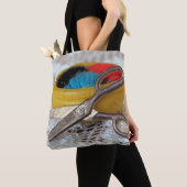 Garne und Schere - Tasche (Von Nahem)