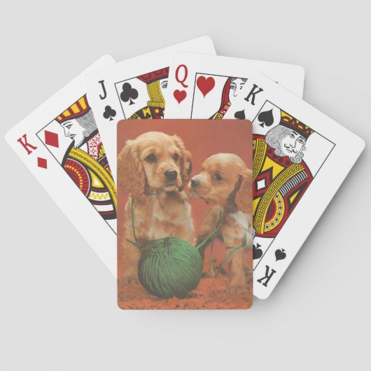 Garne und Zuneigung, Cocker-Spaniels bei Spielen Spielkarten (Rückseite)