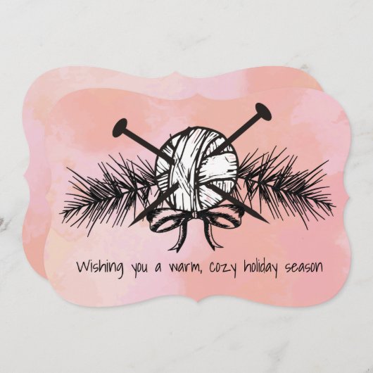 Garne Weihnachten handgefertigt mit Stricknadeln a (Vorne/Hinten)