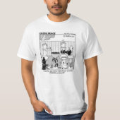 "Garnele auf dem Grill" Schach-FriedensCartoon T-Shirt (Vorderseite)