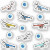 Garnele Aufkleber (Vorderseite)