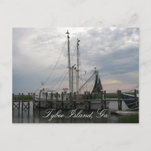 Garnele-Boot Postkarte