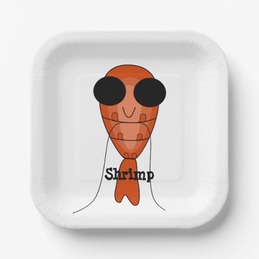 Garnele Pappteller (Vorderseite)