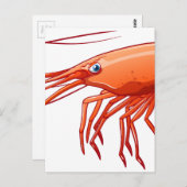 Garnele Postkarte (Vorne/Hinten)