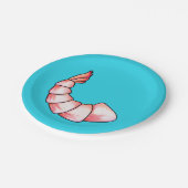 Garnele-Schwanz Pappteller (Schrägansicht)