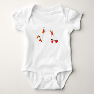 Garnelen auf Roller Skate Baby Bodysuit Strampler