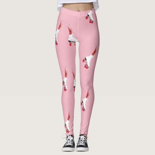 Garnelen auf Roller Skate Leggings (Vorderseite)