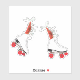 Garnelen auf Skate Aufkleber