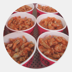 Garnelen-Aufkleber Runder Aufkleber