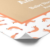 Garnelen Babydusche Poster (Ecke)