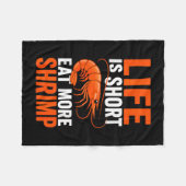 Garnelen Cajun Garnelen Seafood-Markt Fleecedecke (Vorderseite (Horizontal))