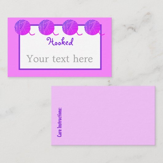 Garnelen Crochet/Strick Visitenkarte (Vorne/Hinten)