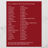 Garnelen-Display, Fischmonger/Ehefrau, Fischmarkt Flyer (Hinten)