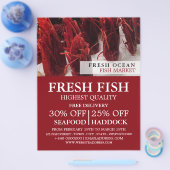 Garnelen-Display, Fischmonger/Ehefrau, Fischmarkt Flyer (Einzeln)