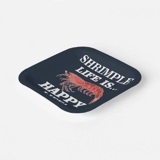 Garnelen Fisch Meeresfrüchte Shrimp Party Pappteller (Gewinkelt)