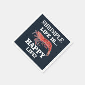 Garnelen Fisch Meeresfrüchte Shrimp Party Serviette (Ecke)