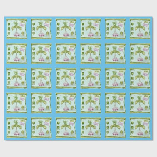 Garnelen Gemüsegarten Geschenkpapier (Flach)