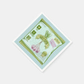 Garnelen Gemüsegarten Serviette (Ecke)