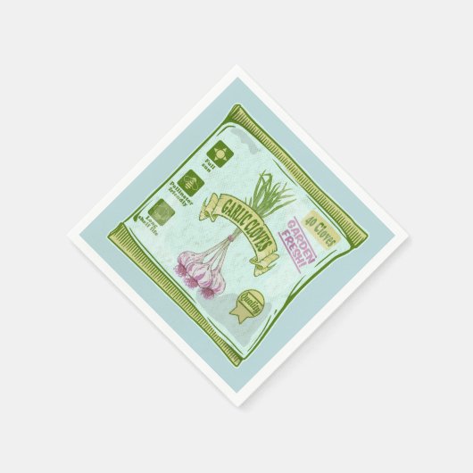 Garnelen Gemüsegarten Serviette (Ecke)