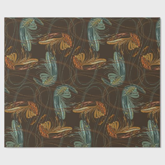 Garnelen Geschenkpapier (Flach)