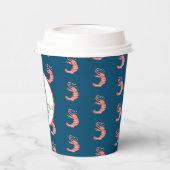 Garnelen Hand Wasserfarbe Meeresfrüchte Krabbenkoh Pappbecher (Links)