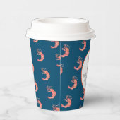 Garnelen Hand Wasserfarbe Meeresfrüchte Krabbenkoh Pappbecher (Rechts)