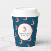 Garnelen Hand Wasserfarbe Meeresfrüchte Krabbenkoh Pappbecher (Vorderseite)