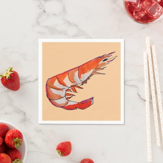 Garnelen Meeresfrüchte Abendessen Party Serviette (Beispiel)