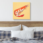 Garnelen Meeresfrüchte Illustration Meereskunst Leinwanddruck (Insitu (Schlafzimmer))