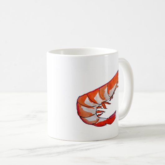 Garnelen Meeresfrüchte Kitsch Art Kaffeetasse (VorderseiteRechts)