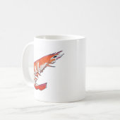 Garnelen Meeresfrüchte Kitsch Art Kaffeetasse (Vorderseite Links)