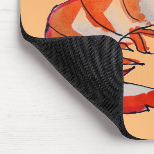 Garnelen Meeresfrüchte Kitsch Art Mousepad (Ecke)