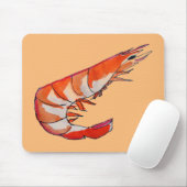 Garnelen Meeresfrüchte Kitsch Art Mousepad (Mit Mouse)
