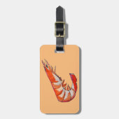 Garnelen-Meeresfrüchte-Kitsch Gepäckanhänger (Vorderseite vertikal)