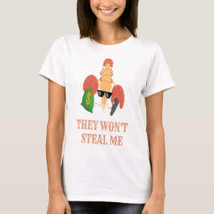 Garnelen mit Gewehr und Geld sagen: Sie werden mic T-Shirt