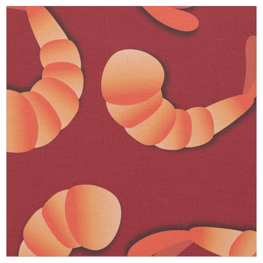 Garnelen Niedlich Seafood Stoff (Nahaufnahme)