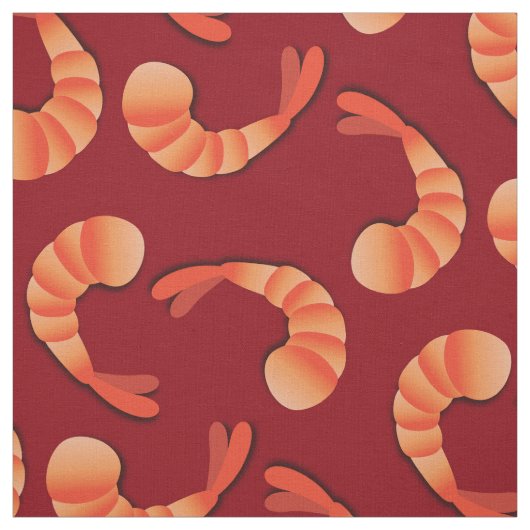 Garnelen Niedlich Seafood Stoff (Muster)