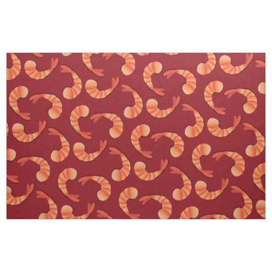 Garnelen Niedlich Seafood Stoff (Fat Quarter (45,7 x 55,9 cm))