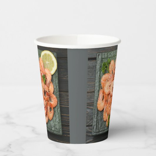 Garnelen Pappbecher (Links)