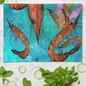 Garnelen Party Küchentücher (Gefaltet)