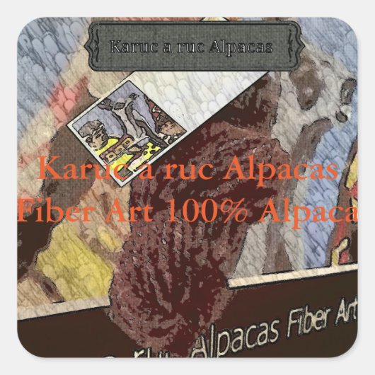 Garnelen Quadratischer Aufkleber (Vorderseite)