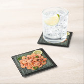 Garnelen Rechteckiger Pappuntersetzer (Vor Ort)