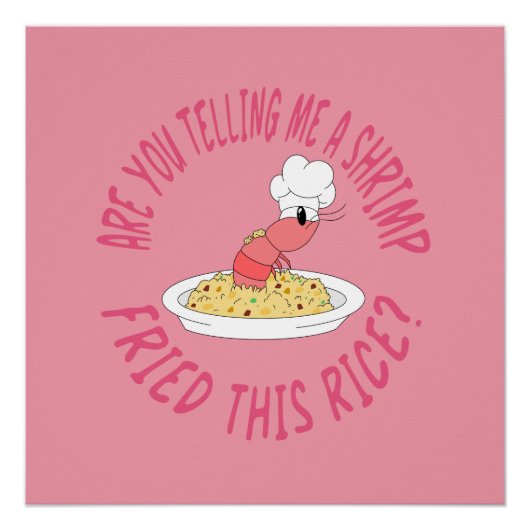 Garnelen-Reis-Plakat Poster (Vorderseite)