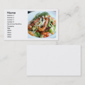 Garnelen-Salat-Visitenkarte Visitenkarte (Vorne/Hinten)