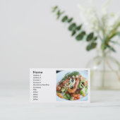 Garnelen-Salat-Visitenkarte Visitenkarte (Stehend Vorderseite)
