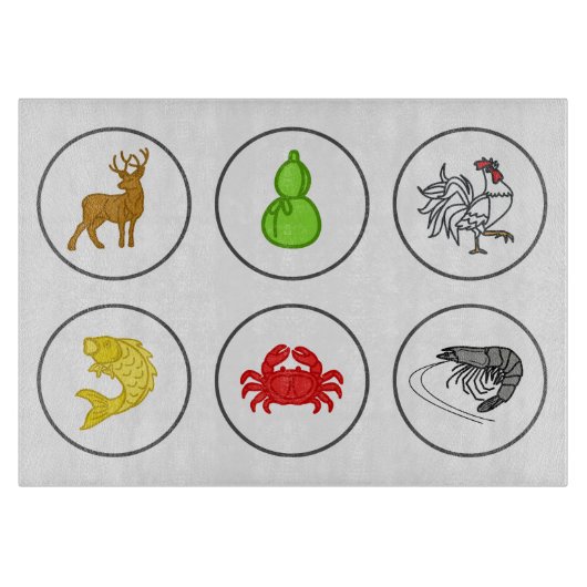 Garnelen-Sammlung Schneidebrett (Vorderseite)